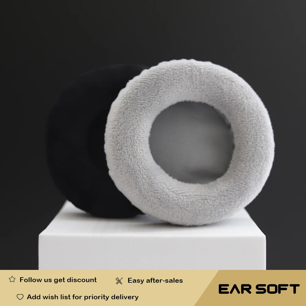 Earsoft Replacement Cushions for Monoprice Retro Headphones Cushion Velvet Ear Pads Headset Cover Earmuff Sleeve