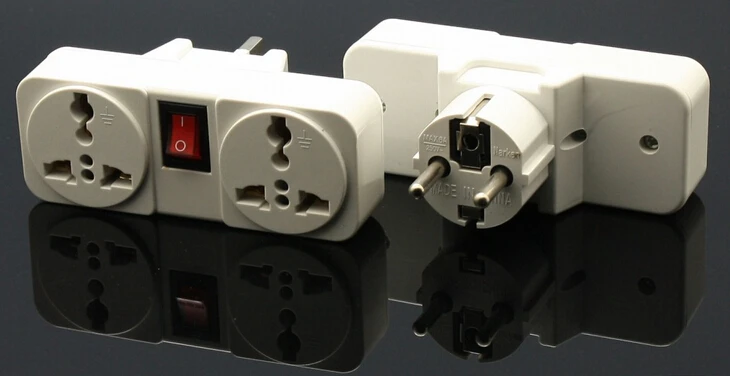 Белая портативная универсальная настенная розетка ЕС США Великобритания