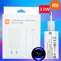 original turbo charger xiaomi 33w charger fast charge eu adapter 5a type c cable for mi 10 9t pro poco x3 redmi note 9 10 11 pro
