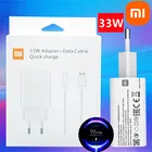 Оригинальное зарядное устройство Xiaomi 33 Вт, зарядное устройство для быстрой зарядки с европейской вилкой, 5 А, кабель Type-C для Mi 10, 9t pro, Poco X3, Redmi note 9, 10, 11 pro