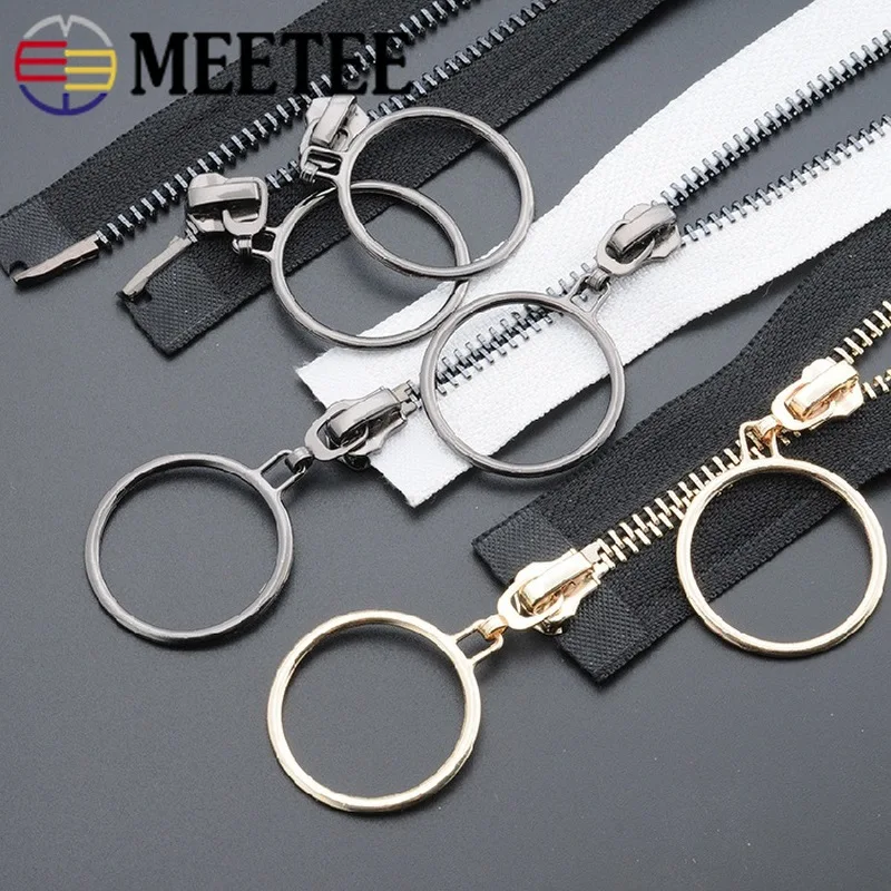 Meetee 5 #85 см 120 Металлические молнии с открытым концом двойные/Сигаретные кольца