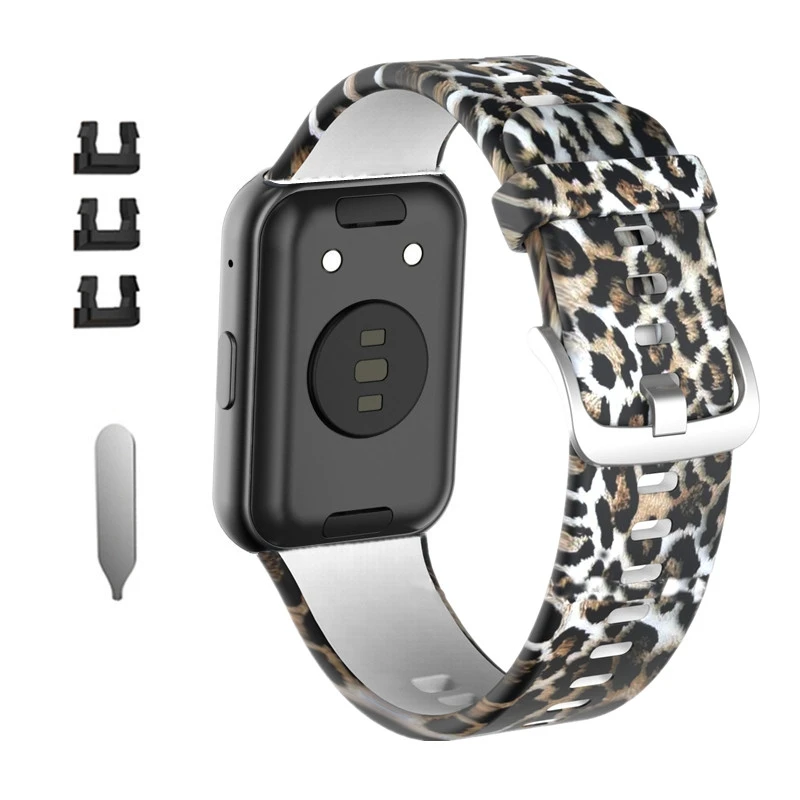 

Printing Silicone Strap for Huawei Watch Fit Smart Watches Soft Sport Waterproof Wrist Band Watchband Bracelet Accessories