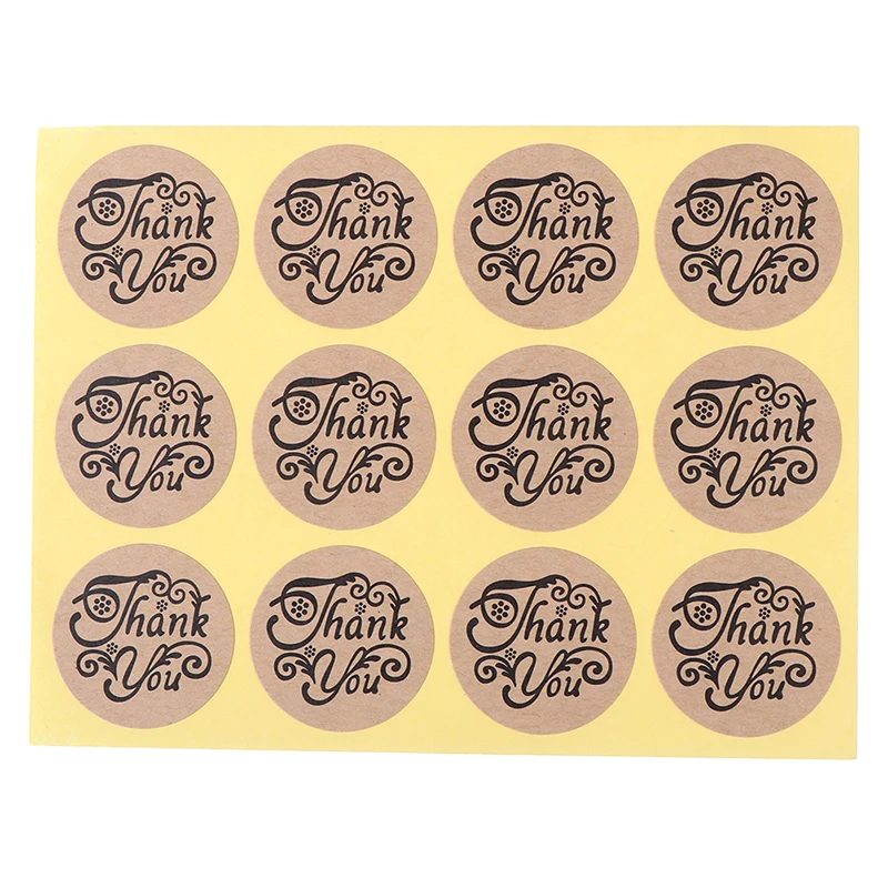 

120pcs Round Thank you Self-adhesive Sticker Scrapbooking Paper Labels Seal Sticker, Diy Gift Sticker Dia.3.5cm