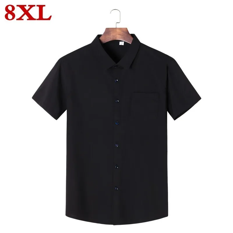 

Большие 8XL 7XL 6XL 2020 5XL новые мужские летние приталенные рубашки с коротким рукавом с принтом Мужские повседневные топы размера плюс