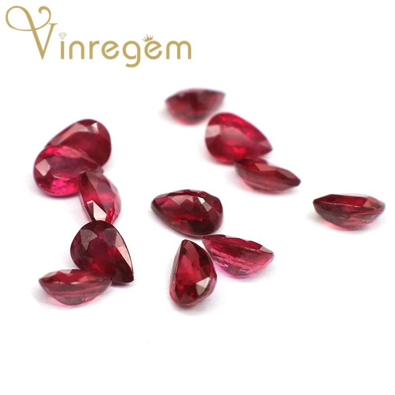Vinregem AAAAA высококачественные натуральные грушевидные африканские рубин