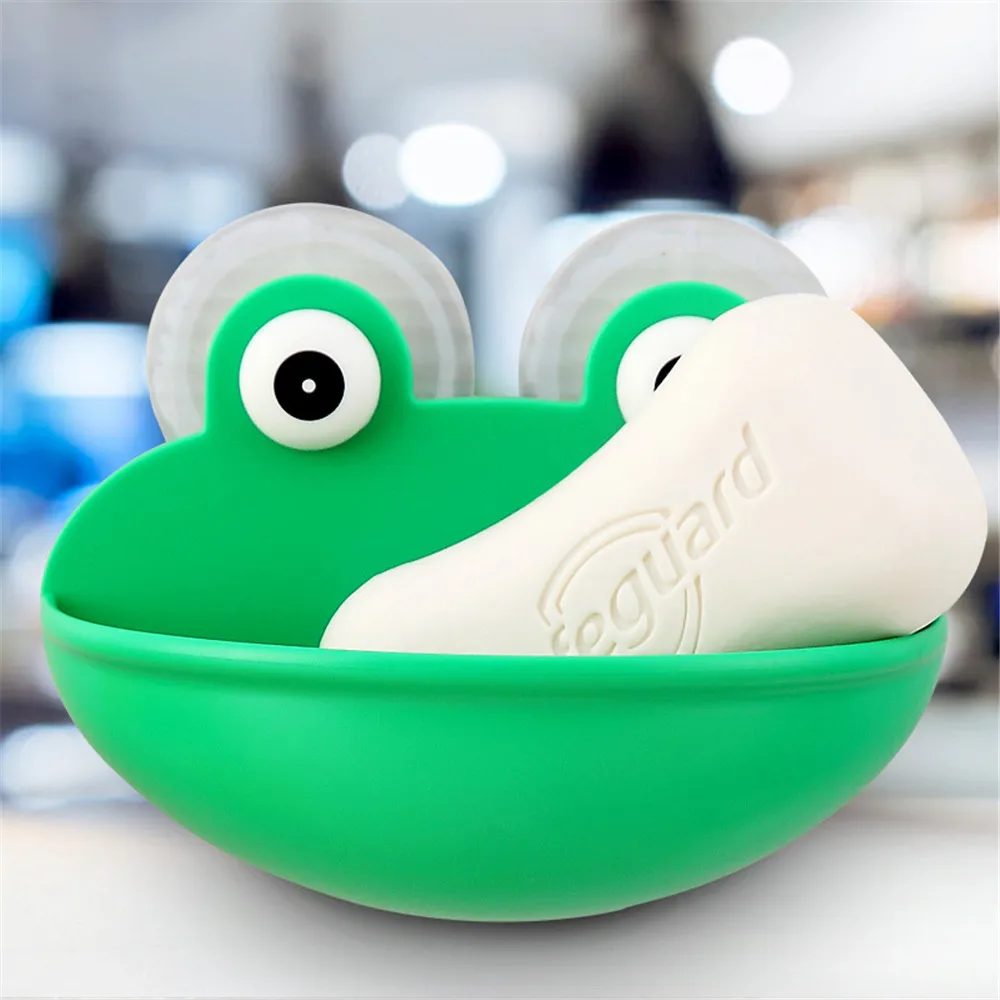 

Soap Box Amphibian Aquatic Frog Habitat Cute Fish Tank Decoration Strong Seamless Stickers Hole-free Soap Box Dropshipping