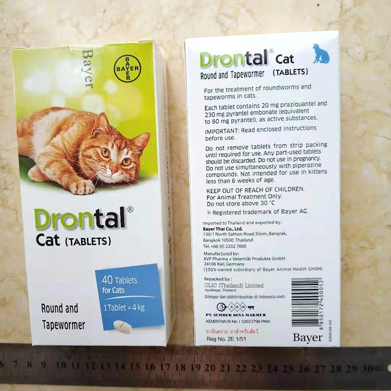 

40 Tablets pets acessorios Bayer Drontal Plus For Cats pets accessories cat accessories pet Drontal Plus For Cats 40 Tablets