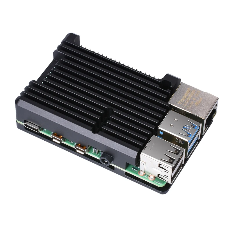 Raspberry Pi 4 алюминиевый корпус защитный сплав корпус коробка охлаждающая пластина корпус с адаптером питания для Raspberry Pi 4B Pi4