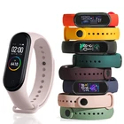 Ремешок для Mi Band 6, 5, 4, 3, браслет для Mi Band 5, 4, силиконовый спортивный ремешок для часов Xiaomi Band 6, 3, сменный Браслет