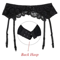 plus size lingerie women sexy lace garter suspenders transparent underwear adjustable back hasp waist belt for stockings