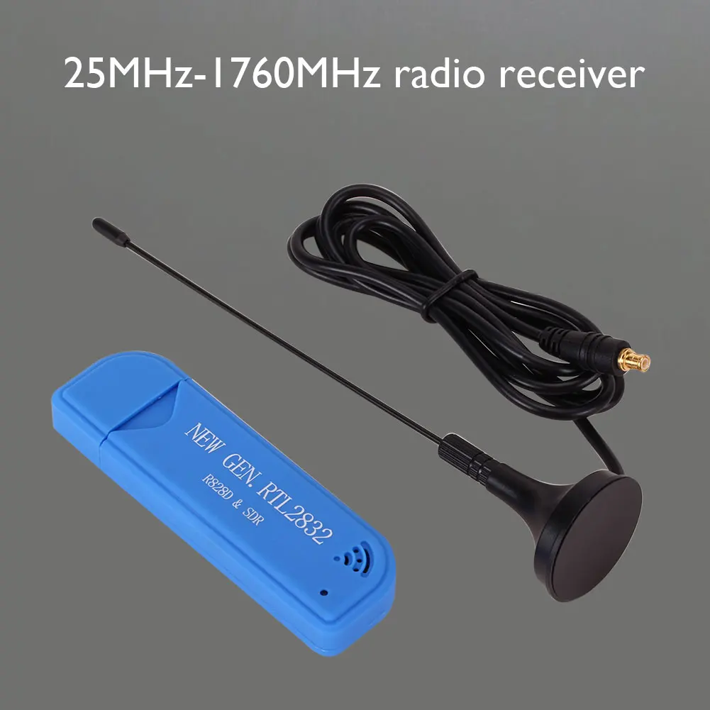 Mini Digital TV Receiver USB 2.0 DAB FM RTL2832U R828D SDR RTL-SDR A300U 25MHz-1760MHz Receiving Frequency Tuner Dongle Stick