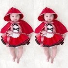 Платье фатиновое для новорожденных девочек Pudcoco 2 шт. 0-24 м + накидка наряд маленький красный капюшон для верховой езды Косплей фото костюм Одежда для вечерние
