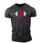 Мужская спортивная футболка с коротким рукавом, Облегающая рубашка для бега, летняя одежда из полиэстера, дышащая и крутая, 2021