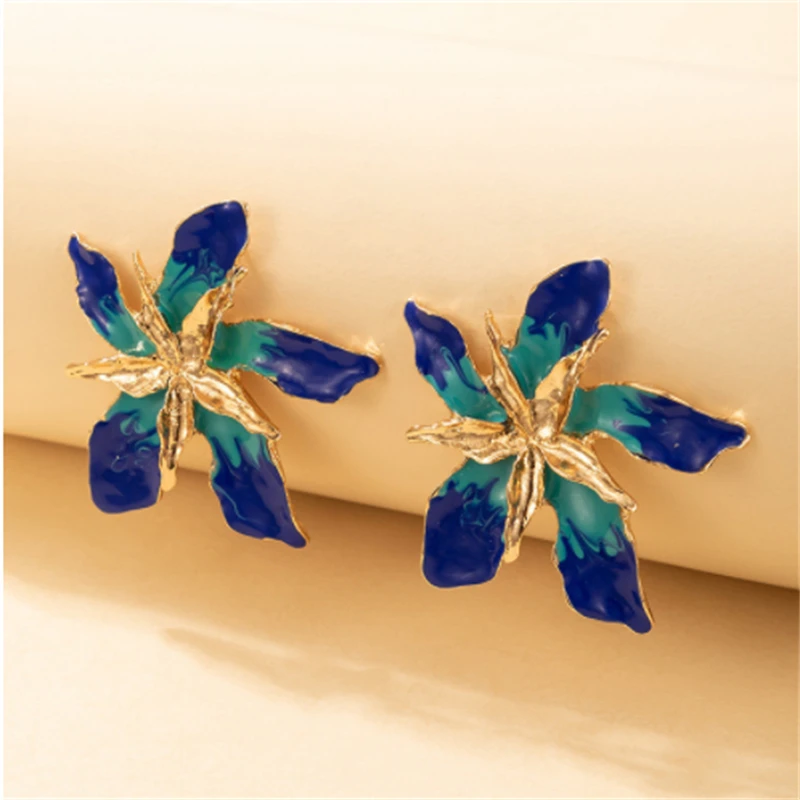 

New Arrivals Fashion Exaggerated Personality Multi-layer Alloy Dripping Flower Earrings For Women Personality Jewelry Party Gift