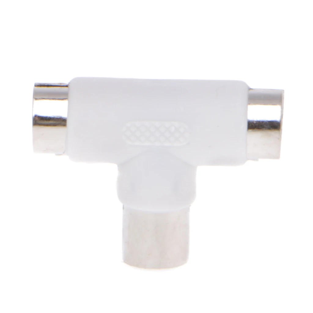 Двухсторонний ТВ T-разветвитель антенна коаксиальный кабель штекер 2x гнездовой