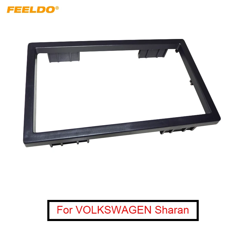 

FEELDO Car 2DIN Stereo Refitting Radio Fascia Frame For Volkswagen Sharan FORD Galaxy Dashboard Panel Frame Installation Mount