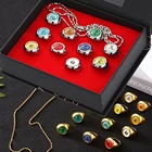 Кольцо для косплея участников Акацуки, Итачи, Хидан, Тоби боль, японский мультяшный Ювелирный Комплект металлических аксессуаров, ожерелье, подарки на Хэллоуин