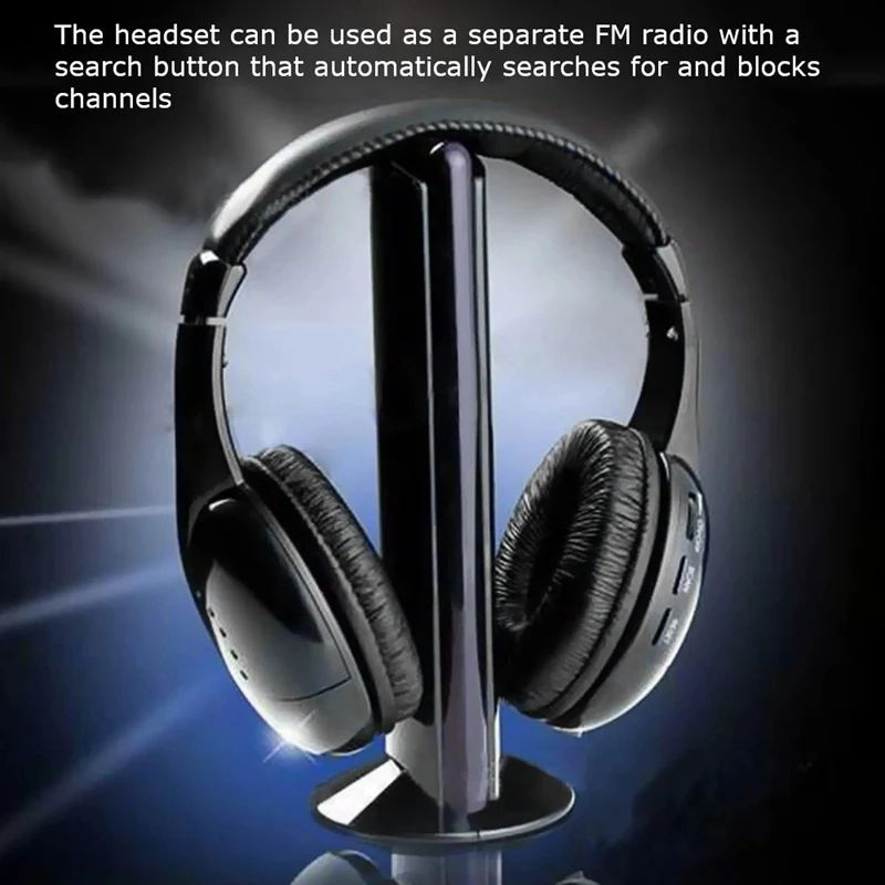 KUBITE MH2001 Wireless Headphones Transmitter on Ear Headset With FM Radio TV Monitor Earphone for PC Smart | Электроника