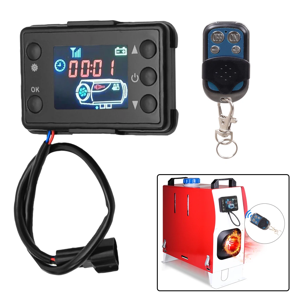 12V/24V LCD Display Thermostat Monitor Switch+Remote Controller Accessories For 5kw/8kw Car Heater Car Parking Diesel Heater 12V/24V LCD Display Thermostat Monitor Switch+Remote Controller Accessories For 5kw/8kw Car Heater Car Parking Diesel Heater