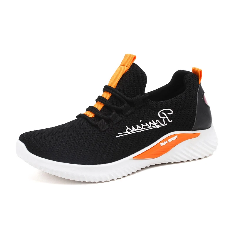 Кроссовки; женская повседневная обувь; дышащая сетчатая обувь; tenis masculino zapatos de mujer - Цвет: Black