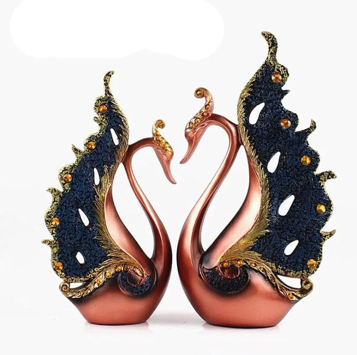 Креативная скульптура статуя павлина домашний декор украшения для дома Феникс