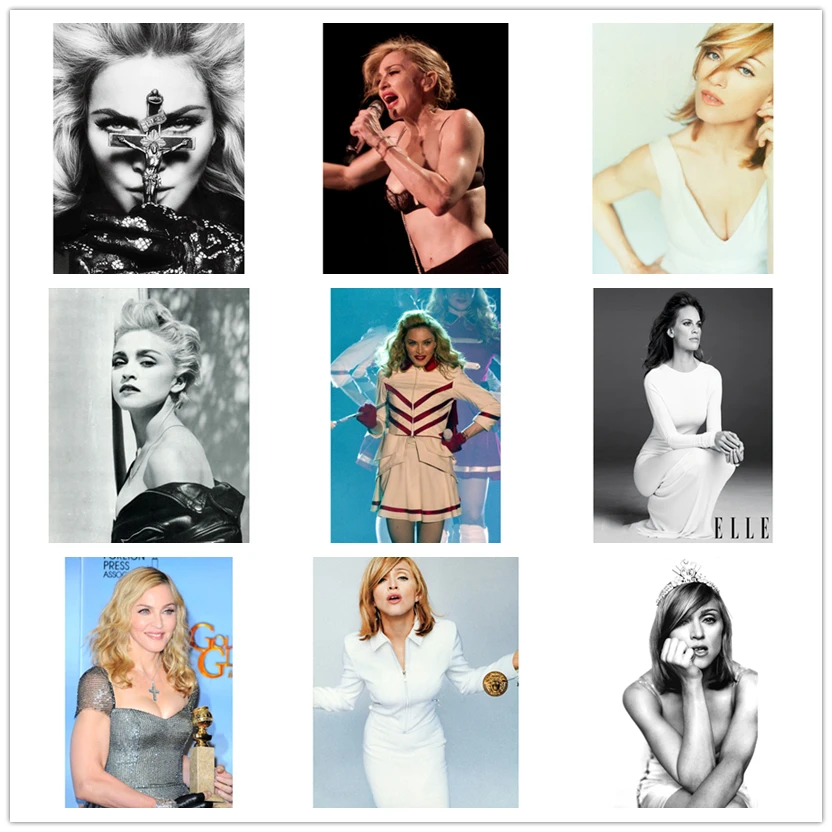 Алмазная живопись полноразмерная 5D алмазная вышивка знаменитая звезда Мадонна