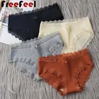 Женские хлопковые трусики, сексуальное мягкое нижнее белье, нижнее белье с заниженной талией, женское приятное для кожи белье, женские трусы большого размера