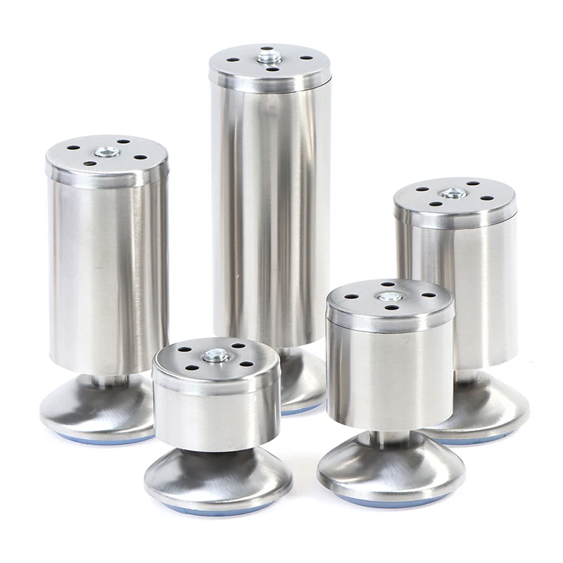 Новые 4 шт. Регулируемый нержавеющая стальные ножки для дивана мебель замены ноги