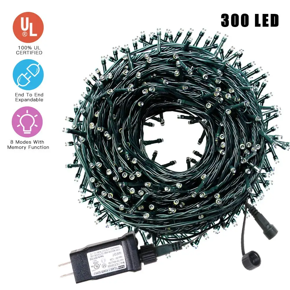 105ft 300 светодиодный Рождественские гирлянды рождественские огни UL