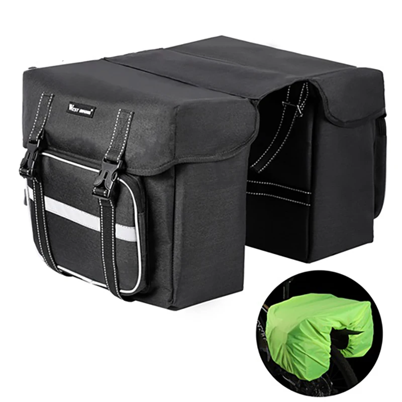 

Bicycle Panniers Waterproof Cycling Bags 25L Large Capacity Luggage Rain Cover Cargo Carrier Basket MTB Bike Bags