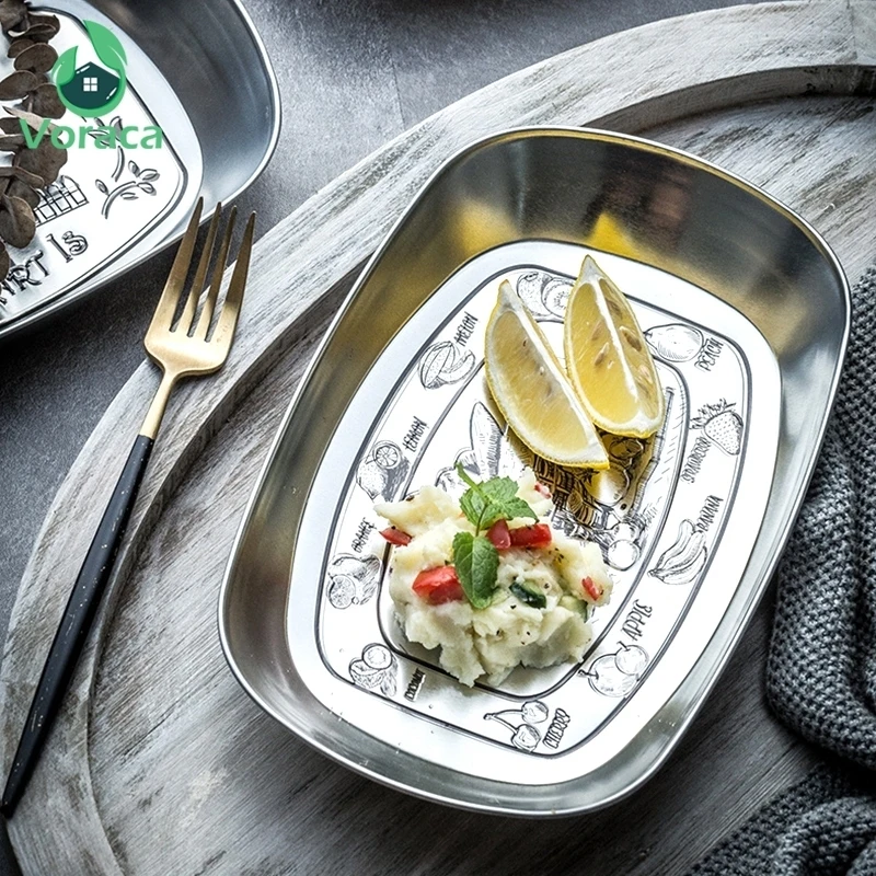 Европейские винтажные железные фруктовые тарелки старинная жестяная Тарелка