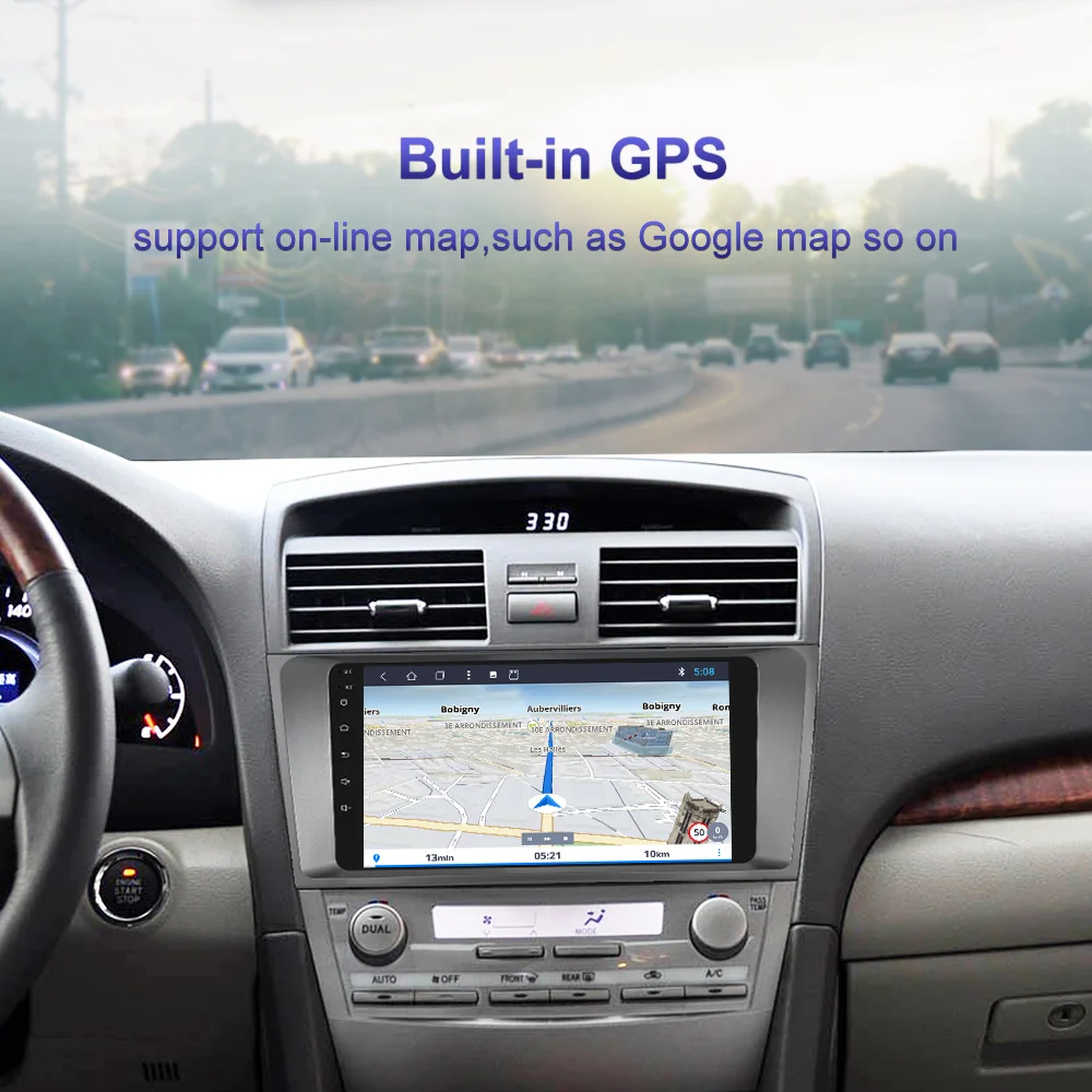 Автомобильный мультимедийный плеер 9 дюймов Android 8 1 GPS навигация стерео