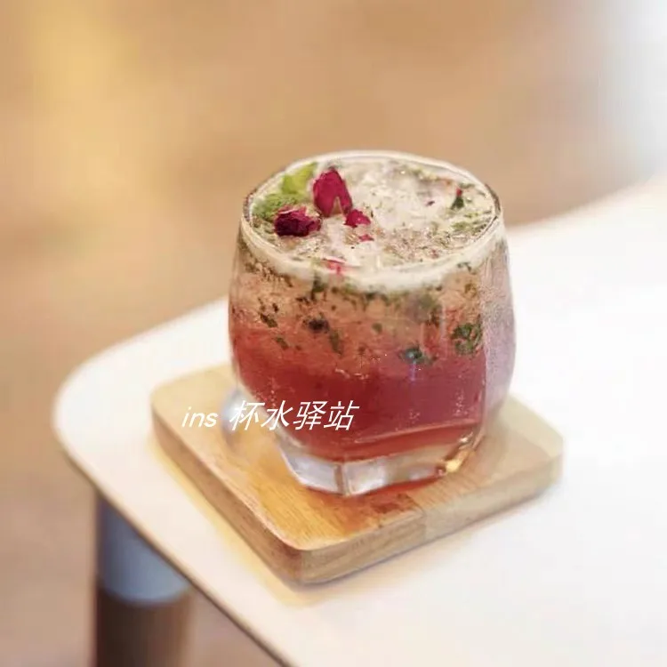 

Modern Square Glass Cup Transparent Resistant Whiskey Juice Coffee Glass Cup Milk Yogurt Vasos De Vidrio Kitchen DE50BZ