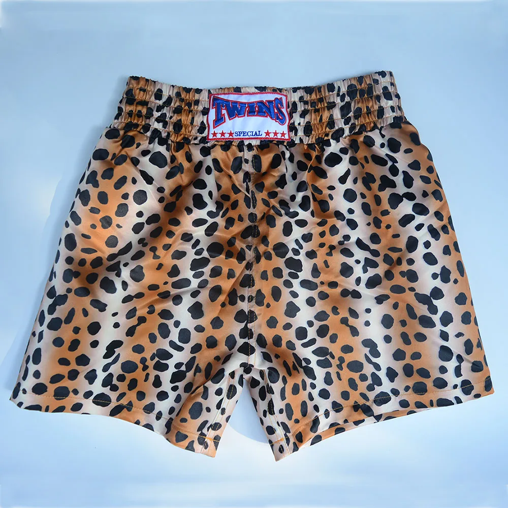 Шорты для смешанных боевых искусств боксерские шорты муай-тай с леопардовым