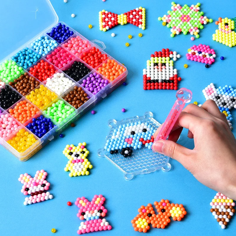 

1000Pcs/Set 30 Colors 5mm Water Beads Spray aqua Magic beads Educational 3D beads Puzzles Accessories for Children Toys
