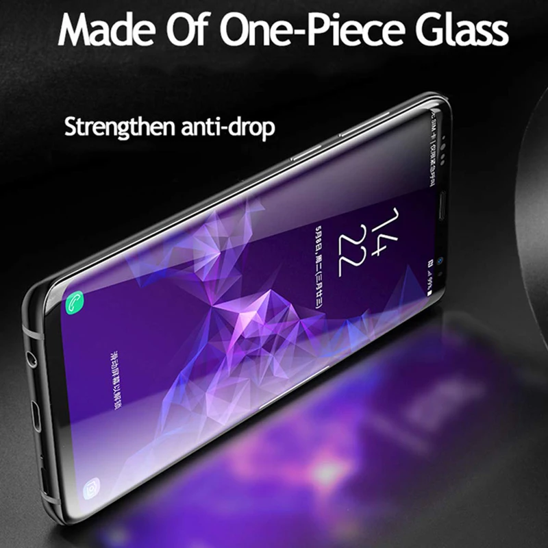 UV Full glue tempered glass For Samsung S8 S9 S10 screen protector For Samsung Galaxy S10E Note 10 Plus 8 9 S7 Edge S9 UV liquid