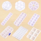 Практичное хранение ювелирных изделий регулируемый пластиковый отсек Коробка для хранения ювелирных изделий серьги ящик Чехол ящики для хранения контейнеров F0218