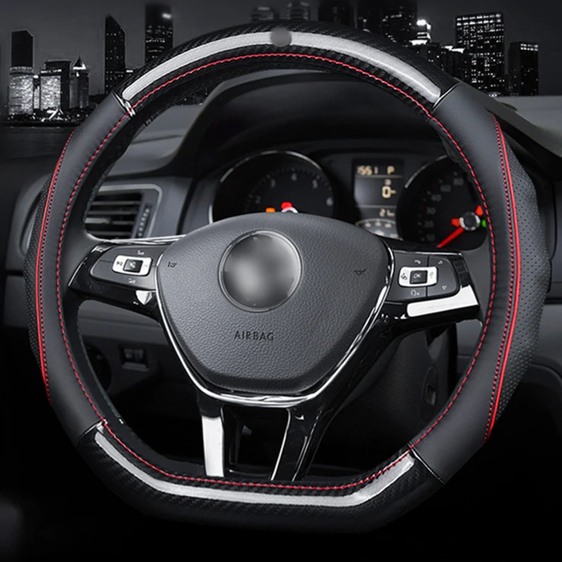 

Car Steering Wheel Cover D Shape Or Round For Audi a5 sportback a6 c5 avant c6 c7 avant allroad c5 q3 q5 q7 2016