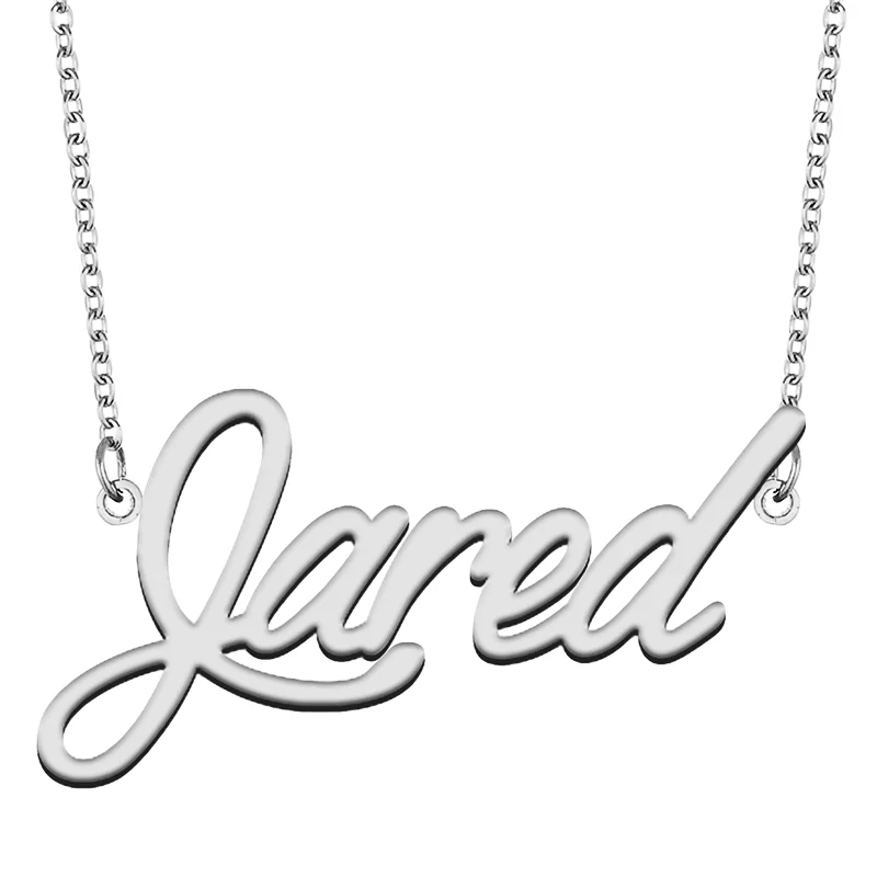 Jared Custom Name Necklace Customized Pendant Choker Personalized Jewelry Gift for Women Girls Friend Christmas Present