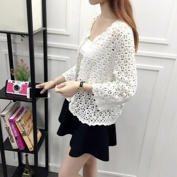 Camisas Mujer 2020 весна лето мода крючком белая кружевная блузка женские топы