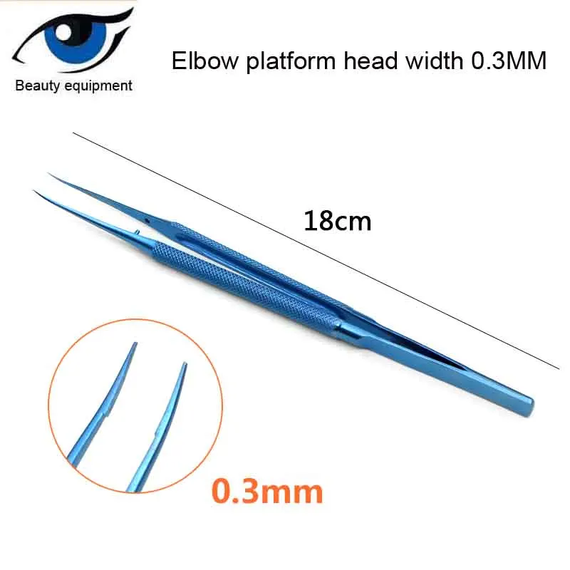 Микроскопический пинцет из титанового сплава с угловой головкой прямая