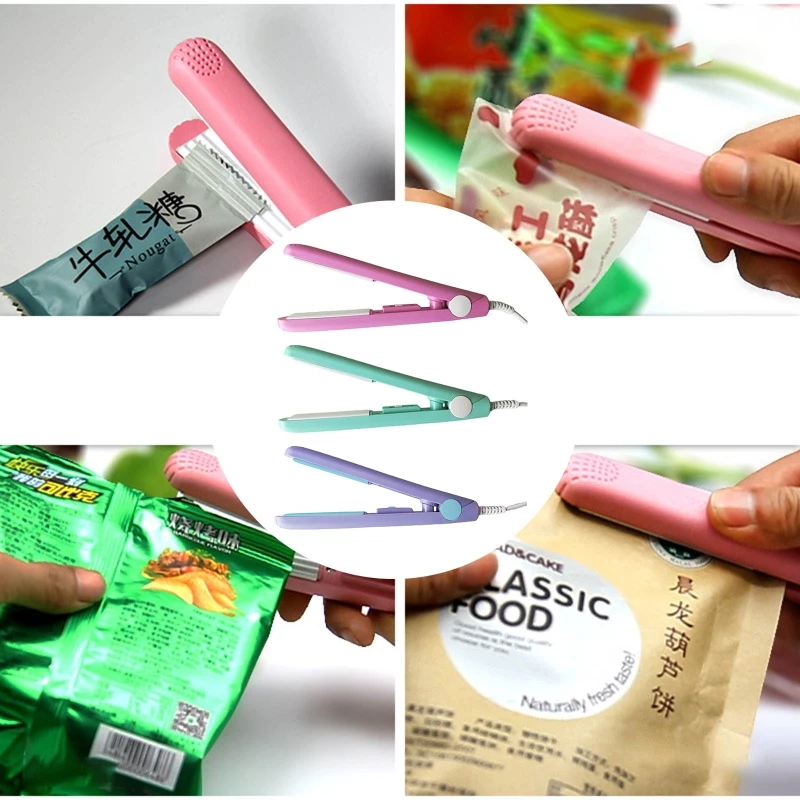 

Mini Portable Heat Sealing Machine Food Vacuum Sealer Snack Plastic Packing Bag Handheld Capper Home Packaging Bag Seamer
