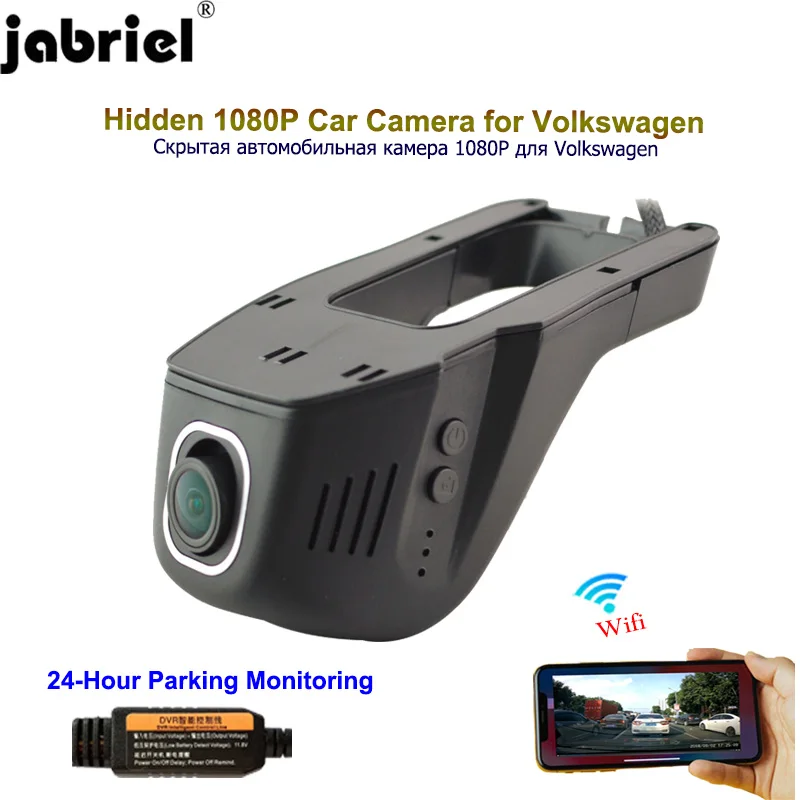 Автомобильная камера Jabriel 24 часовая 1080P видеорегистратор для Volkswagen polo vw golf 4 5 7 mk3 mk4