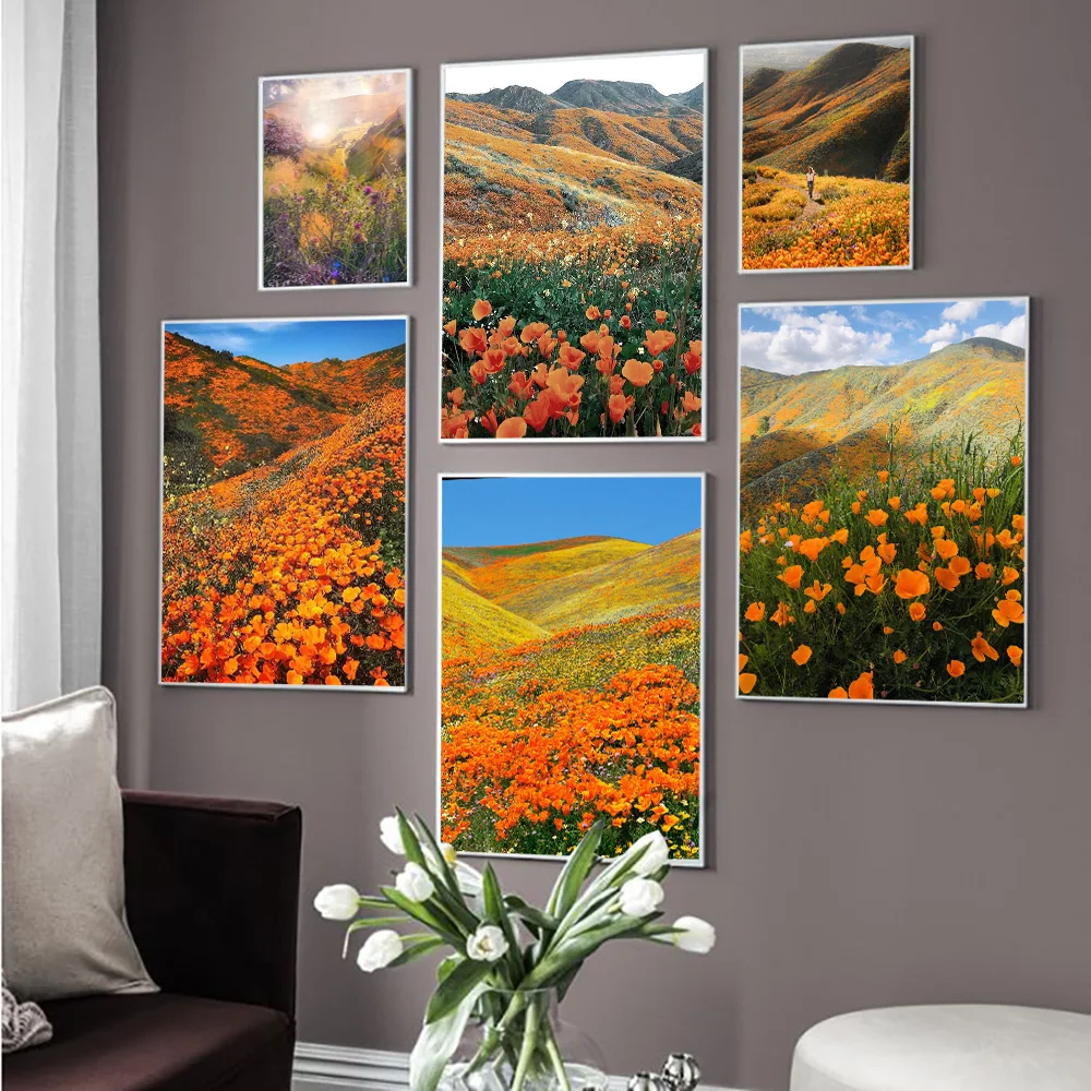 

Sceneview Landscape Canvas Painting Flower Nordic Poster Print Wall Art Picture Modern Living Room Decor