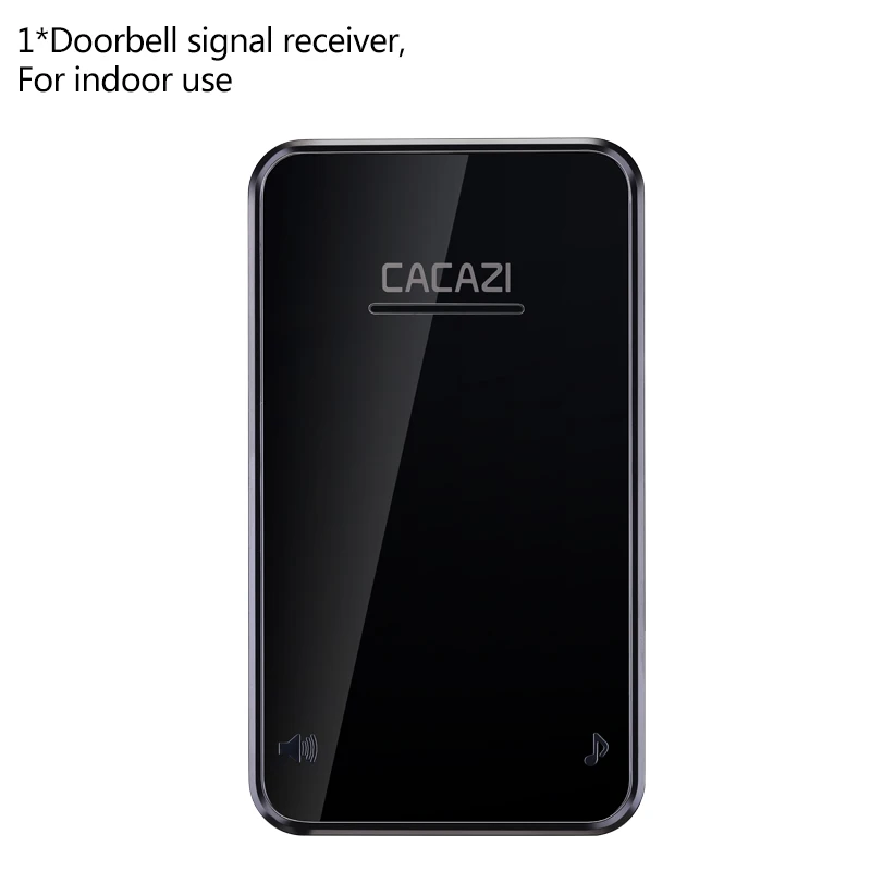 black-receiver Автономный водонепроницаемый беспроводной дверной звонок без батареи светодиодный светильник 200 м Домашний Беспроводной звонок ЕС вилка 1 2 кнопки 1/2 приемник - Цвет: black-receiver