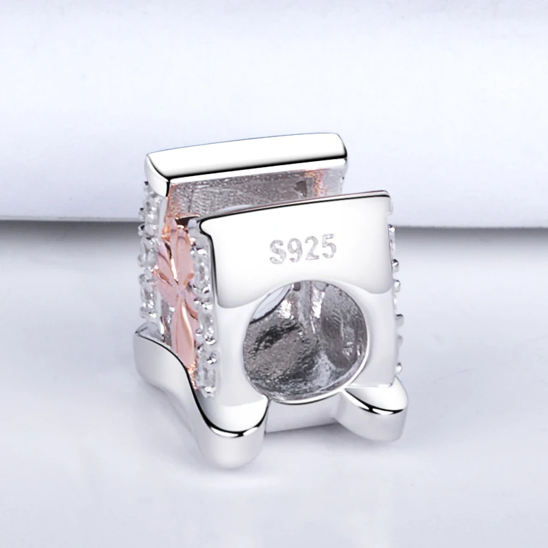 Бусины из серебра 100% пробы с фианитами и подвесками-подвесками