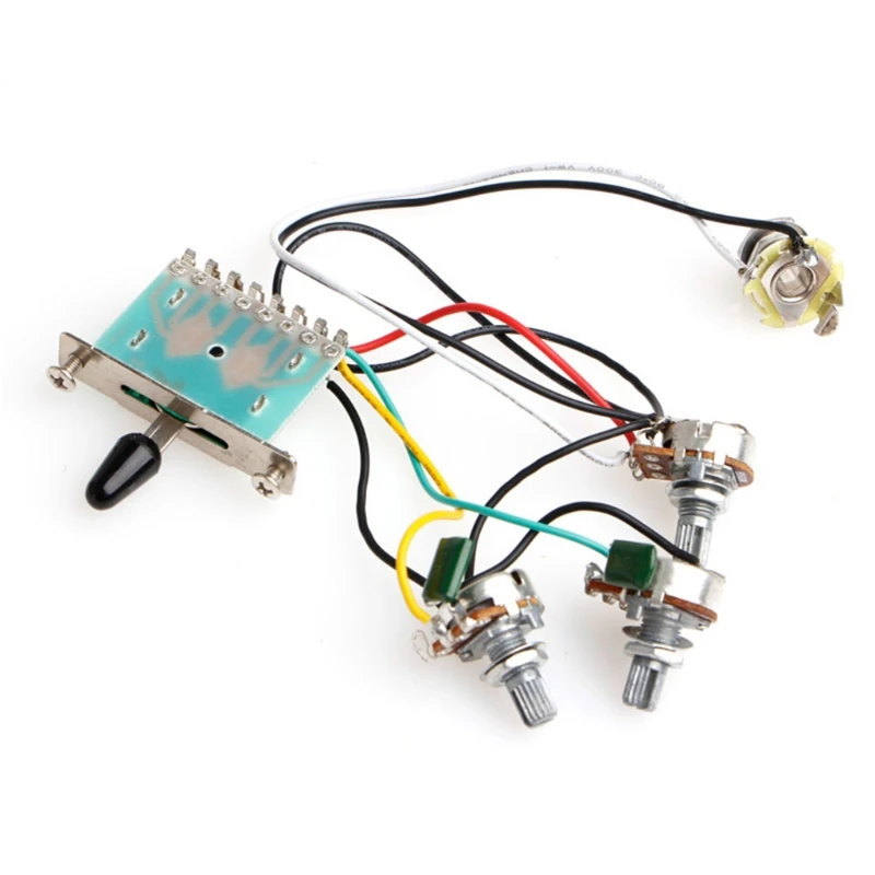 

1Pc 5-Way Switch 500k Pots Knobs Wiring Harness Pickup Guitar Parts
