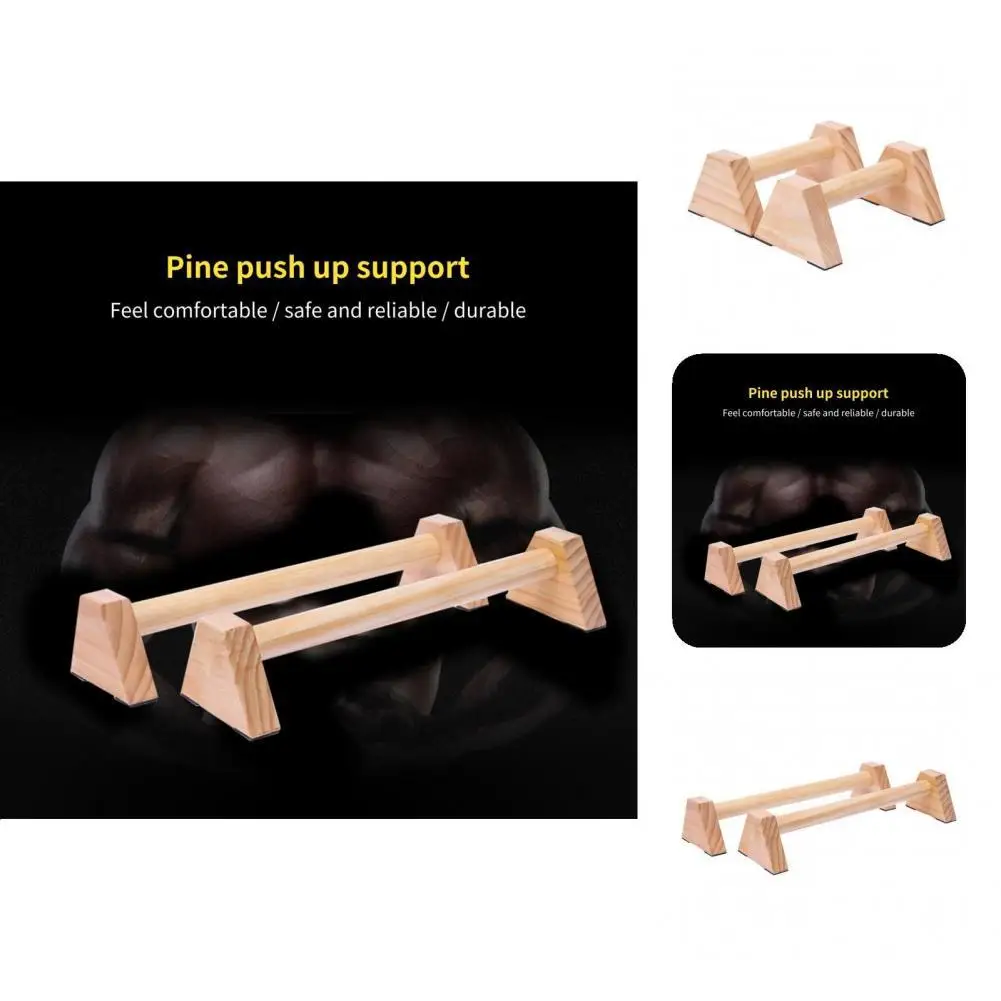 

Compact 1 Pair Useful Impact Resistant Push Up Stands Rubber Pad Push Up Stands Lustred Workout Equipment