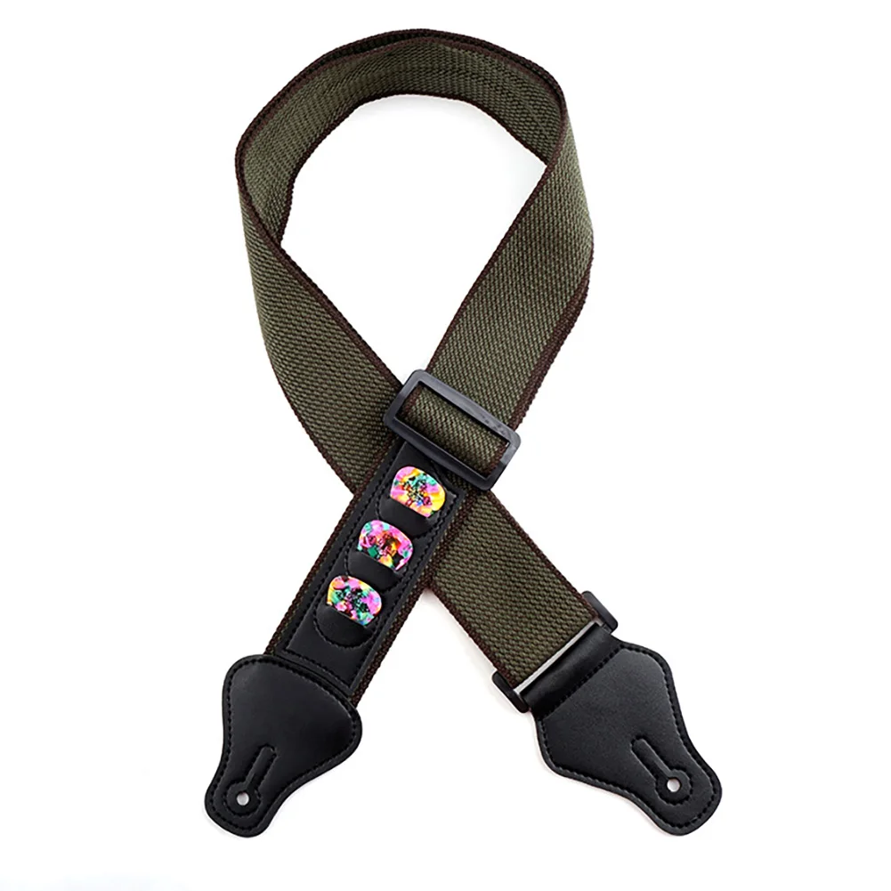 

Thickened Adjustable Cotton Blend Sweat Absorbent Breathable Lightweight Replacement Instrument Practical Guitar Strap