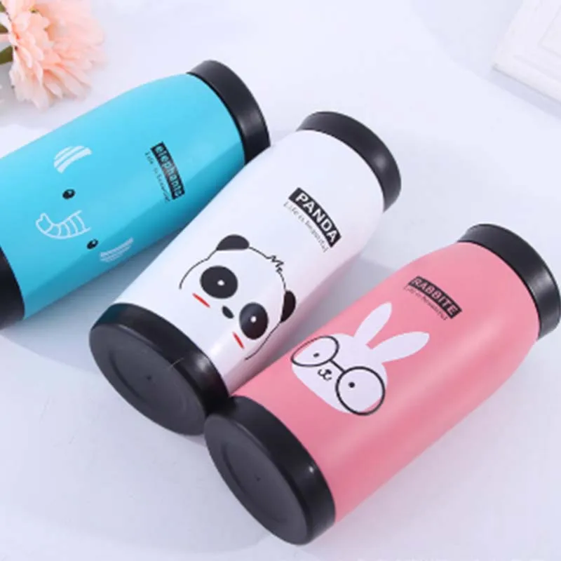 360 мл детская бутылка для воды современный дизайн милые животные портативный